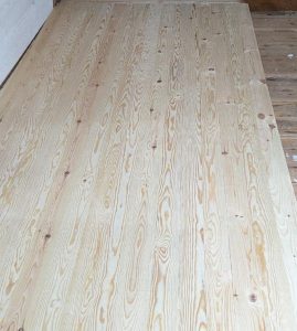 Red pine flooring
