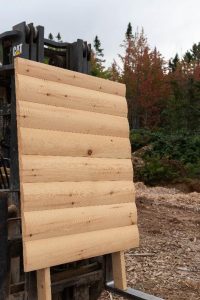 White pine log siding