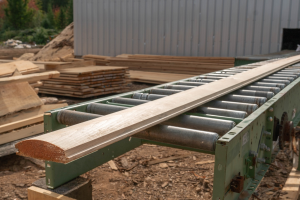 White pine log siding