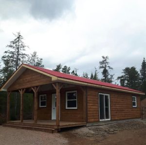 white pine log siding