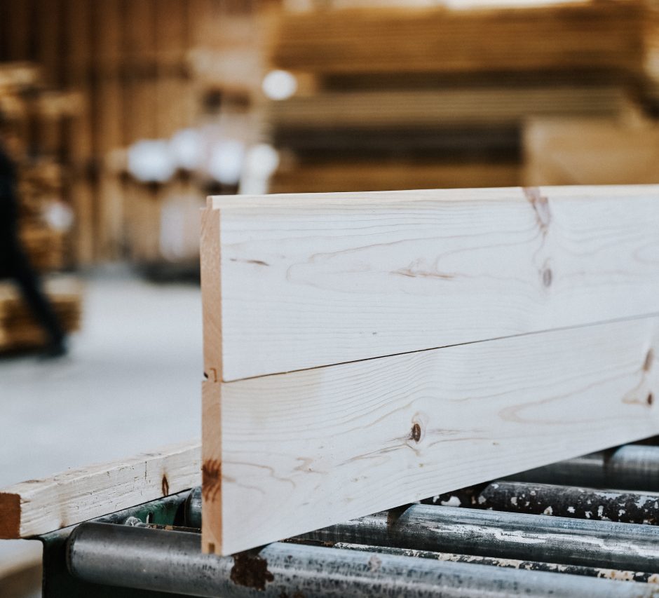 Red pine flooring