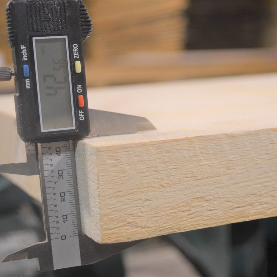 DSC_0646 Checking board thickness with digital calipers