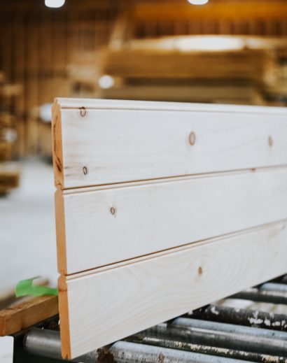 White pine tongue and groove beadboard.